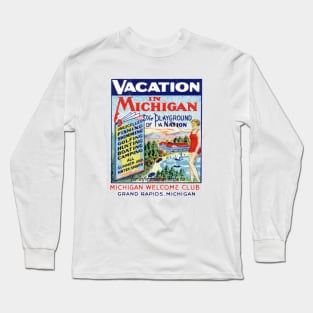 1920s Vacation in Michigan Long Sleeve T-Shirt